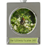 California Sister Butterfly in Yosemite Silver Plated Banner Ornament