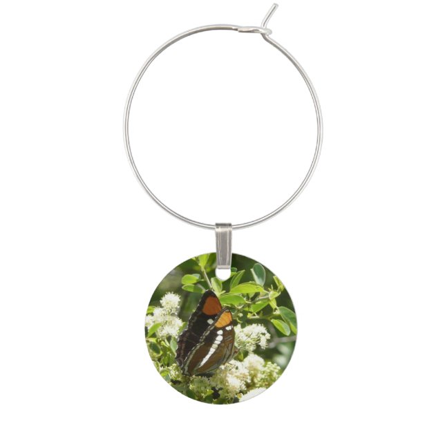 California Sister Butterfly in Yosemite Wine Charm (Front)
