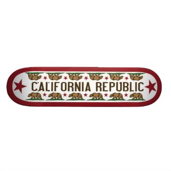 California Skate Board With California Bear by CaliforniaFlag at Zazzle