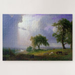 California Spring, Albert Bierstadt Jigsaw Puzzle<br><div class="desc">Albert Bierstadt (January 7, 1830 – February 18, 1902) was a German-American painter best known for his lavish, sweeping landscapes of the American West. He joined several journeys of the Westward Expansion to paint the scenes. He was not the first artist to record the sites, but he was the foremost...</div>