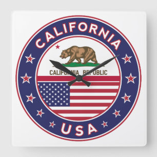 California Square Wall Clock