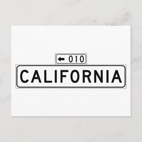 California St San Francisco Street Sign Postcard