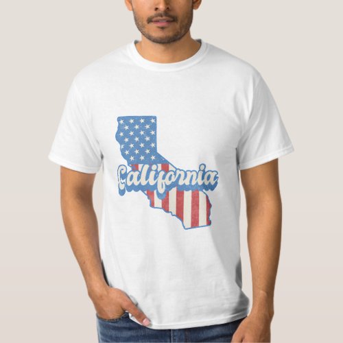 California Stars  Stripes Silhouette  T_Shirt