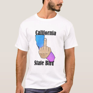 California state bird t-shirt middle finger color