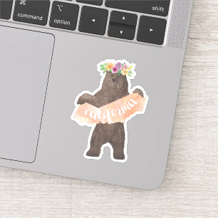 California State Boho Bear Sticker
