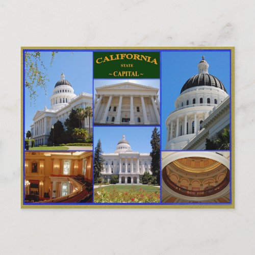 California state capital postcard