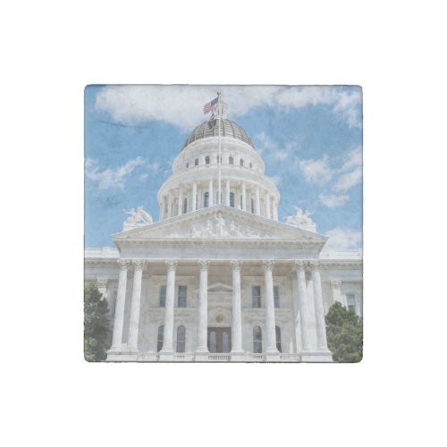 California State Capitol in Sacramento Stone Magnet