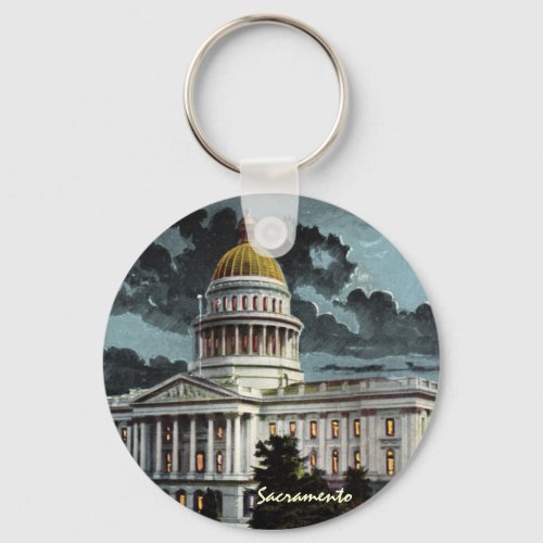 California State Capitol Moonlight Keychain