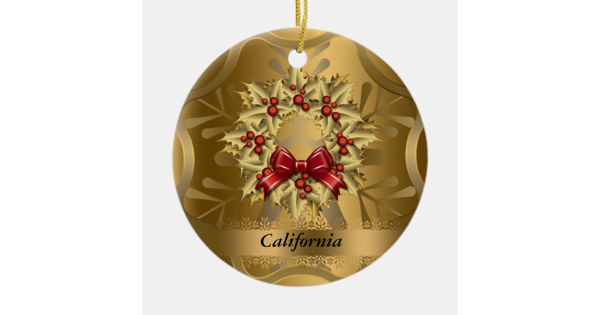 California State Christmas Ornament Zazzle