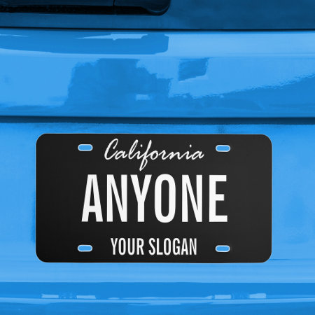 California State Custom License Plate