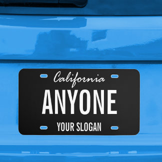 California State Custom License Plate