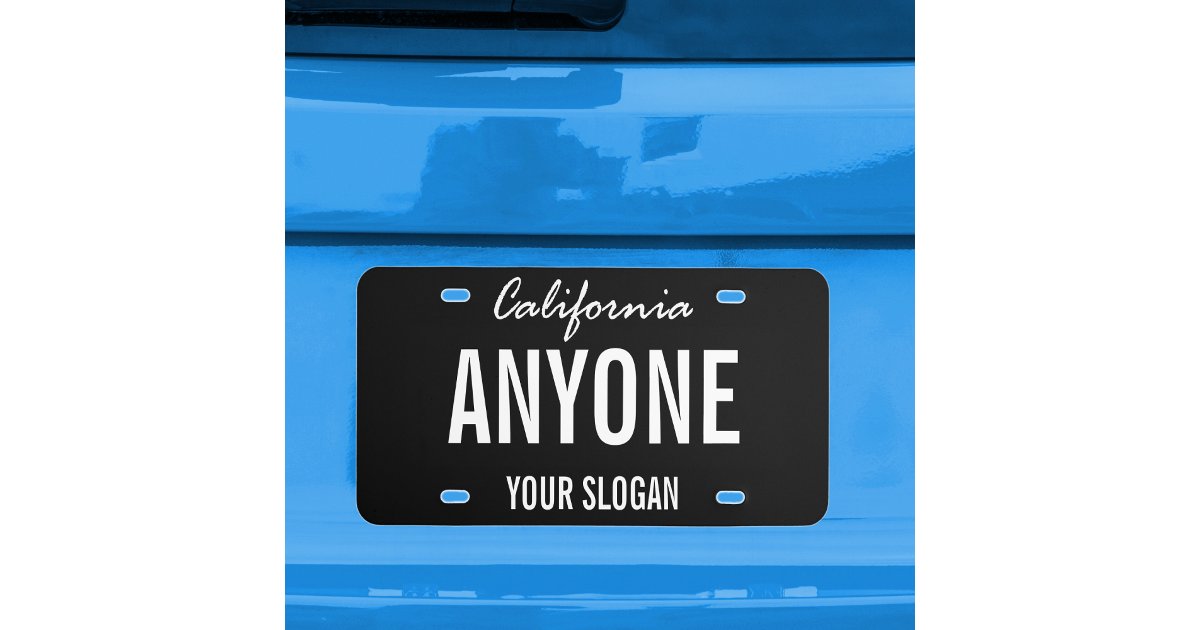 California State Custom License Plate | Zazzle