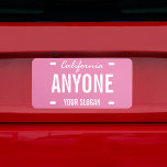California State Custom  License Plate<br><div class="desc">Create your own custom California State License Plate. Easily add your own slogan. Choose between plastic or Aluminium  Licence vanity plate. Choose your own background color.</div>
