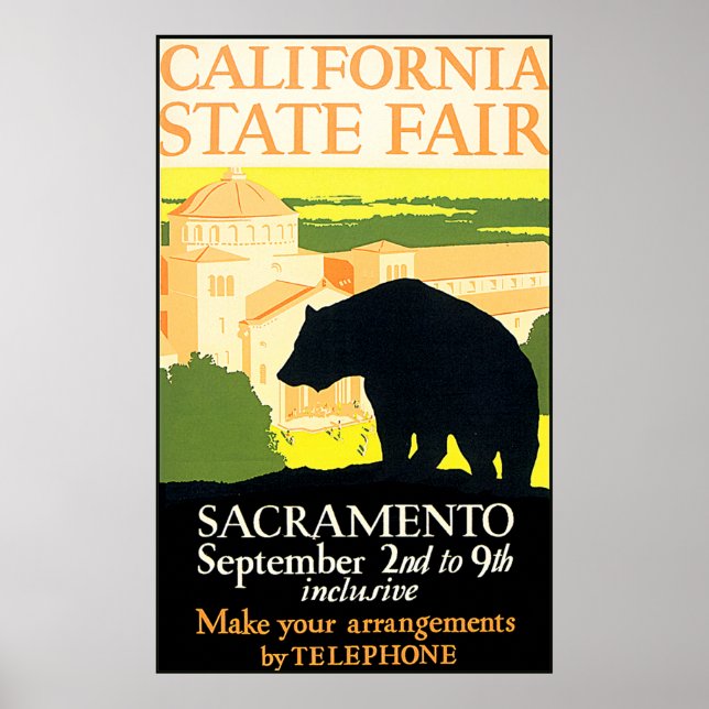 California State Fair Bear Poster (Front)