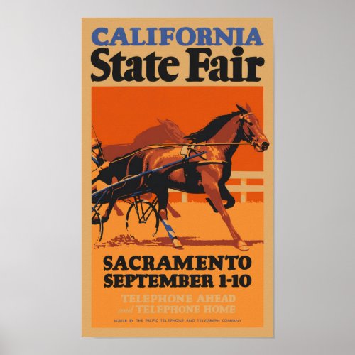 California State Fair USA Vintage Poster 1931