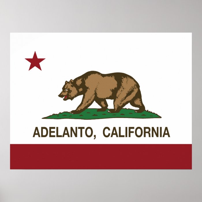 California State Flag Adelanto Print