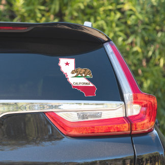 California State Flag Bear Sticker
