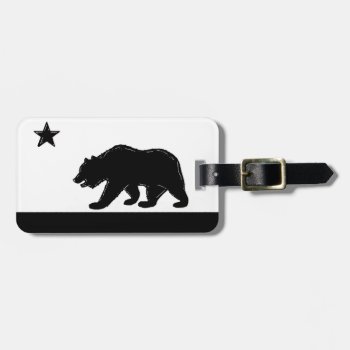 California State Flag Bear Symbol Luggage Tag by ArtisticAttitude at Zazzle