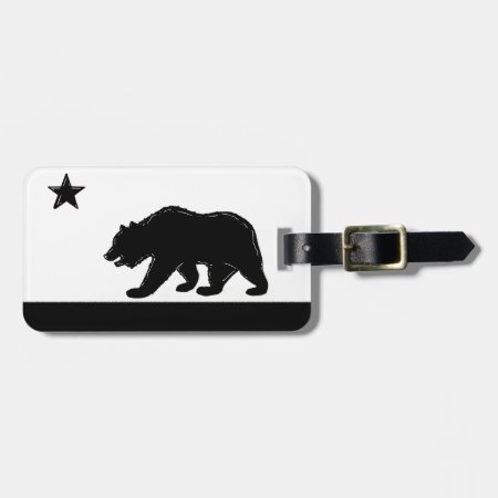 California State Flag Bear Symbol Luggage Tag