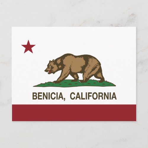 California State Flag Benicia Postcard