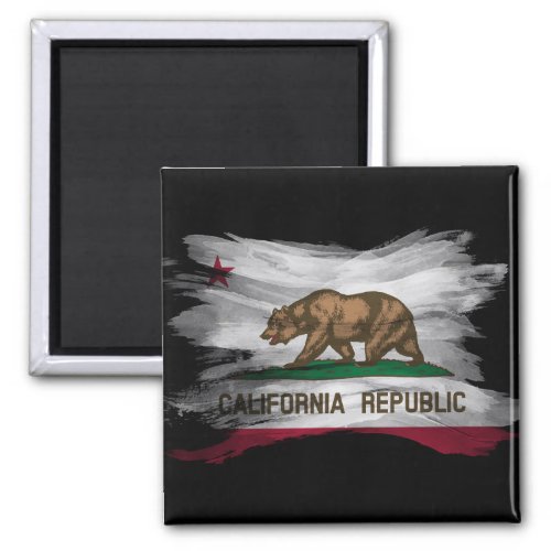 California state flag brush stroke California Magnet