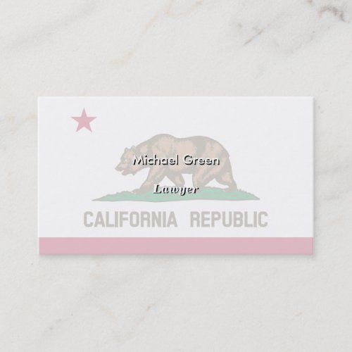 California State Flag Business Card