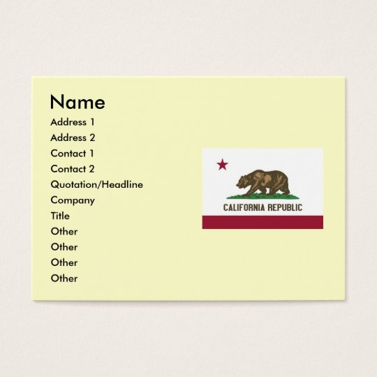 California State Flag Business Card