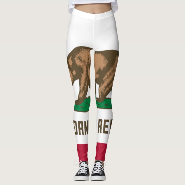 California State Flag ( California Republic ) Leggings (Front)