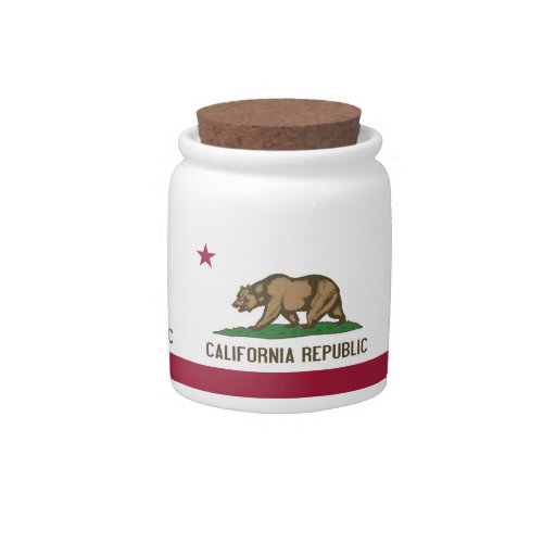 California State Flag Candy Jar