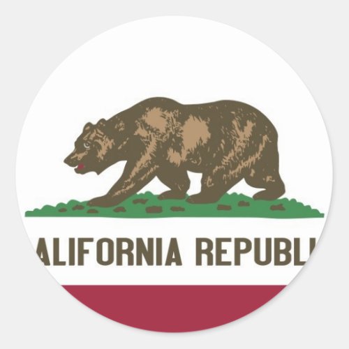 California State Flag Classic Round Sticker