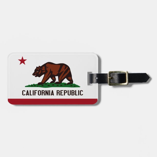 California State Flag Custom Luggage Tag (Front Horizontal)