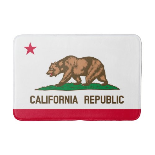 California State Flag Design Bathroom Mat