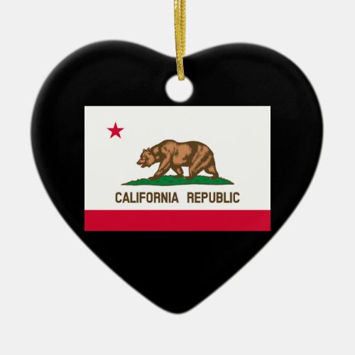 California State Flag Design Ceramic Ornament