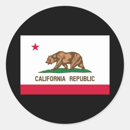 California State Flag Design Classic Round Sticker