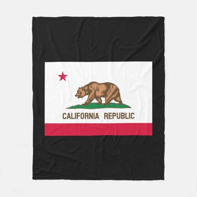 California State Flag Design Fleece Blanket (Front)