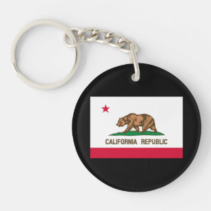 California State Flag Design Keychain
