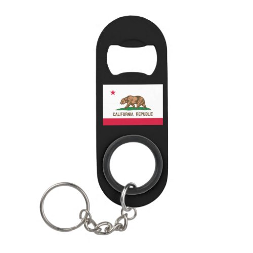 California State Flag Design Keychain Bottle Opener