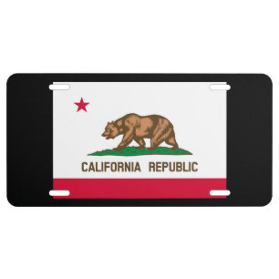 California State Flag Design License Plate