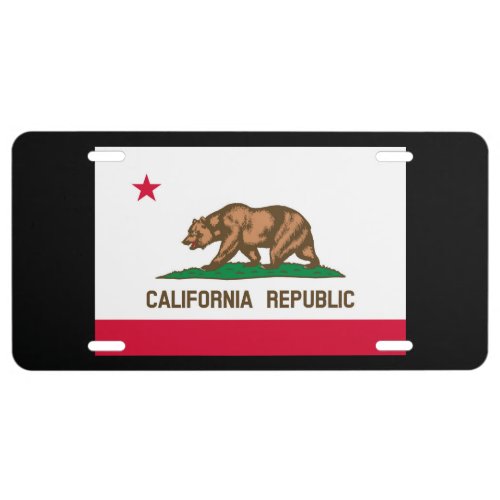 California State Flag Design License Plate