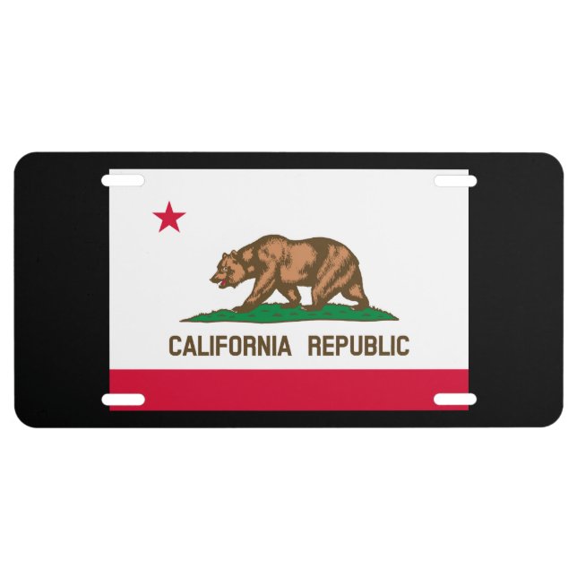 California State Flag Design License Plate (Front)