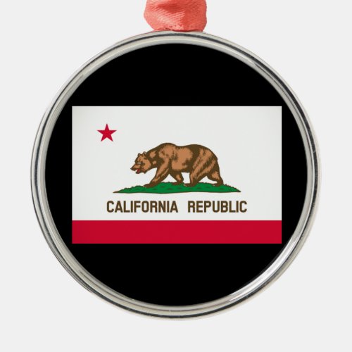 California State Flag Design Metal Ornament