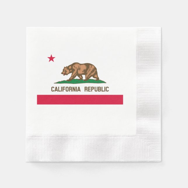 California State Flag Design Paper Napkins (Front)