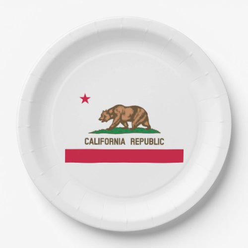 California State Flag Design Paper Plates