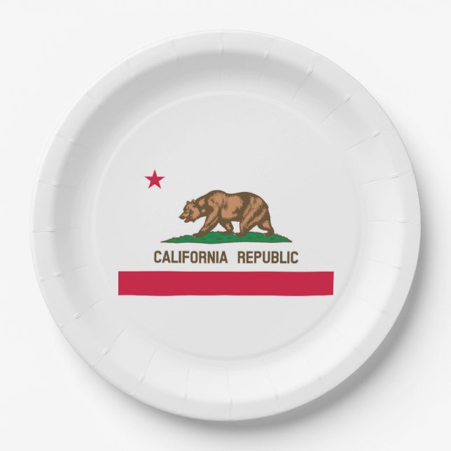 California State Flag Design Paper Plates (Front)