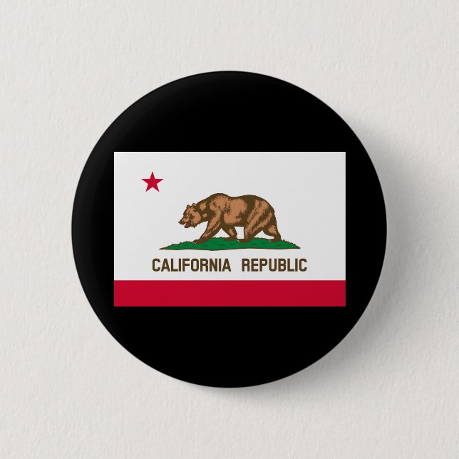California State Flag Design Pinback Button (Front)