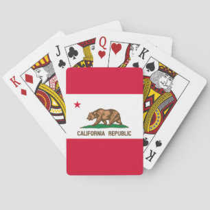 California State Flag Design Poker Cards