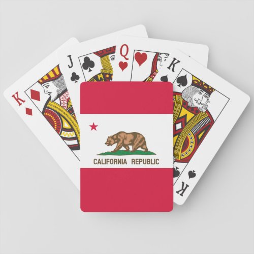 California State Flag Design Poker Cards