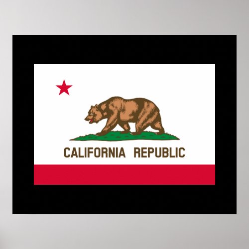 California State Flag Design Poster