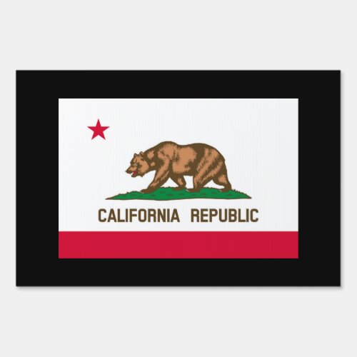California State Flag Design Sign