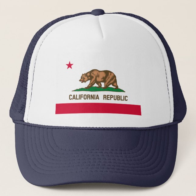 California State Flag Design Trucker Hat (Front)